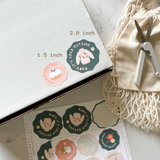 1.5 INCH - Flower Shaped Gift Label - Various Options
