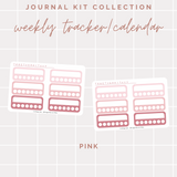 Weekly Trackers/Calendars - Journal Kit