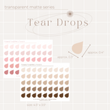 Transparent Tear Drops Mini Sticker Sheet