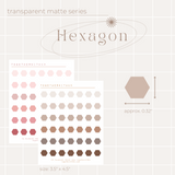 Transparent Hexagon Mini Sticker Sheet