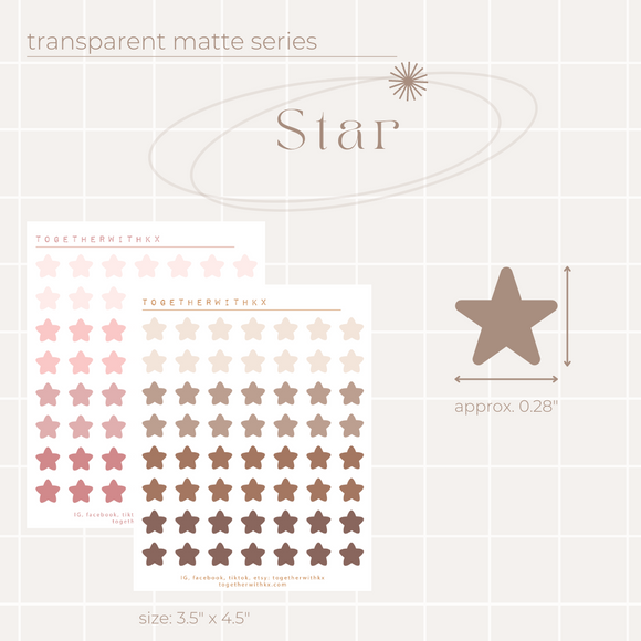 Transparent Star Mini Sticker Sheet
