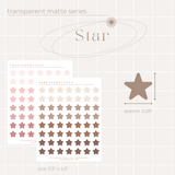 Transparent Star Mini Sticker Sheet