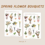 Spring Floral Bouquet Sticker Sheet - 2 Designs