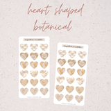 Heart Botanical Pattern Mini Sticker Sheet