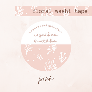Floral Washi Tape - Pink