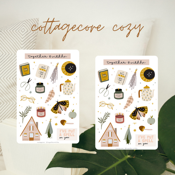 Cottagecore Cozy Sticker Sheet