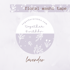 Floral Washi Tape - Lavender