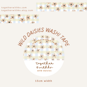 Wild Daisies 15mm Washi Tape