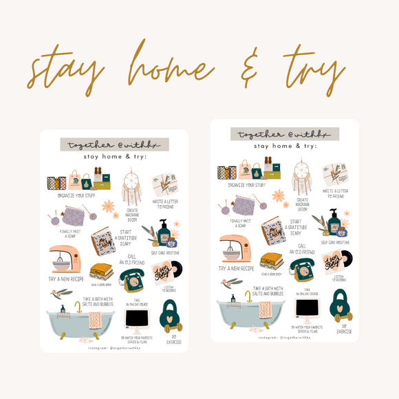 Stay Home & Try Sticker Sheet