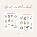 Floral Mini Sticker Sheet - Matte Sticker Sheet