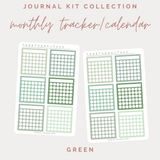 Monthly Trackers/Calendar - Journal Kit