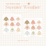 Fall Cozy Sweater Mini Sticker Sheet