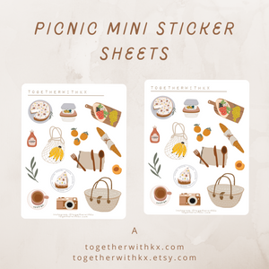 Picnic Mini Sticker Sheet - 3 Designs