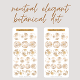 Neutral Elegant Botanical Dot Mini Sticker Sheet