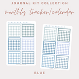 Monthly Trackers/Calendar - Journal Kit