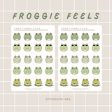 Froggie Feels Sticker Sheet - 2 Sizes
