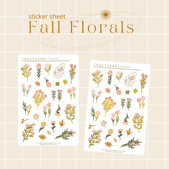 Fall Florals Sticker Sheet