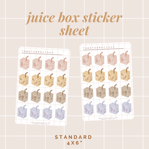 Juice Box Sticker Sheet - Standard Size