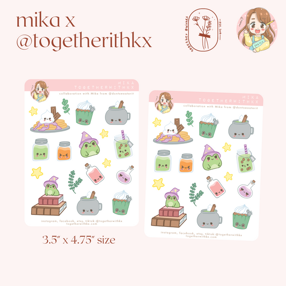 Mika x Togetherwithkx : Halloween Treats Mini Sticker Sheet 3.5x4.75