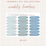 Weekly Headers - Journal Kit