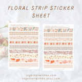 Floral Strip Sticker Sheet