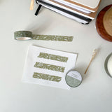 Sage Green Floral 15mm Washi Tape