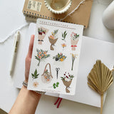 Spring Floral Bouquet Sticker Sheet - 2 Designs