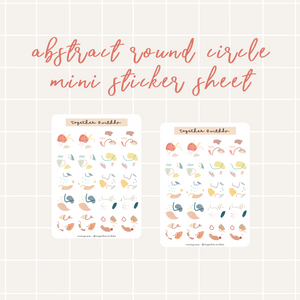 Abstract Round Circle Mini Sticker Sheet