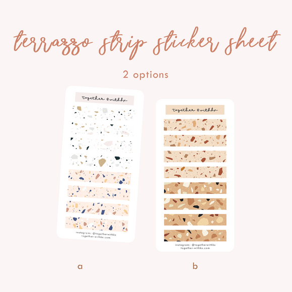 Terrazzo Strip Sticker Sheet