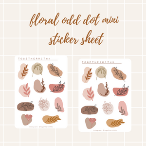 Floral Odd Dot Mini Sticker Sheet