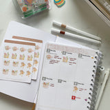 Bear Happy Mail Day, Post Office Planner Sticker Sheet - 2 Designs