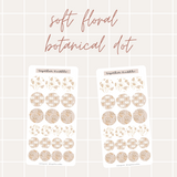 Soft Floral Botanical Dot Mini Sticker Sheet