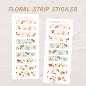 Floral Strip Sticker
